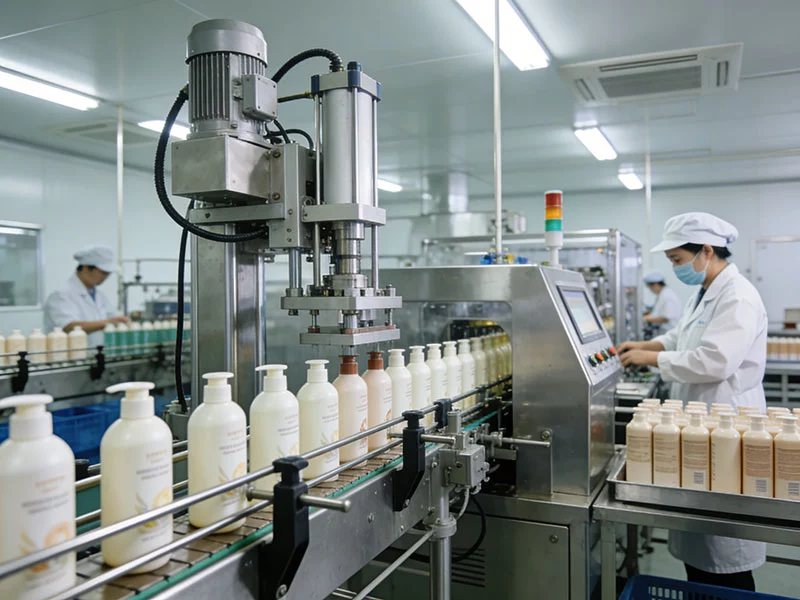 خط إنتاج حديث لمنتجات العناية بالشعر يفي بالمعايير الدولية