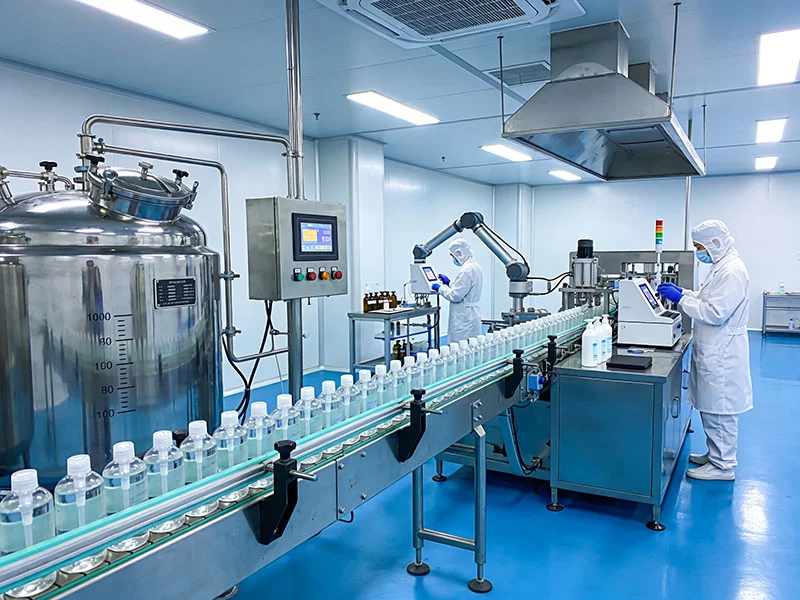 مصنع حديث لإنتاج الشامبو يلتزم بمعايير إنتاج صارمة