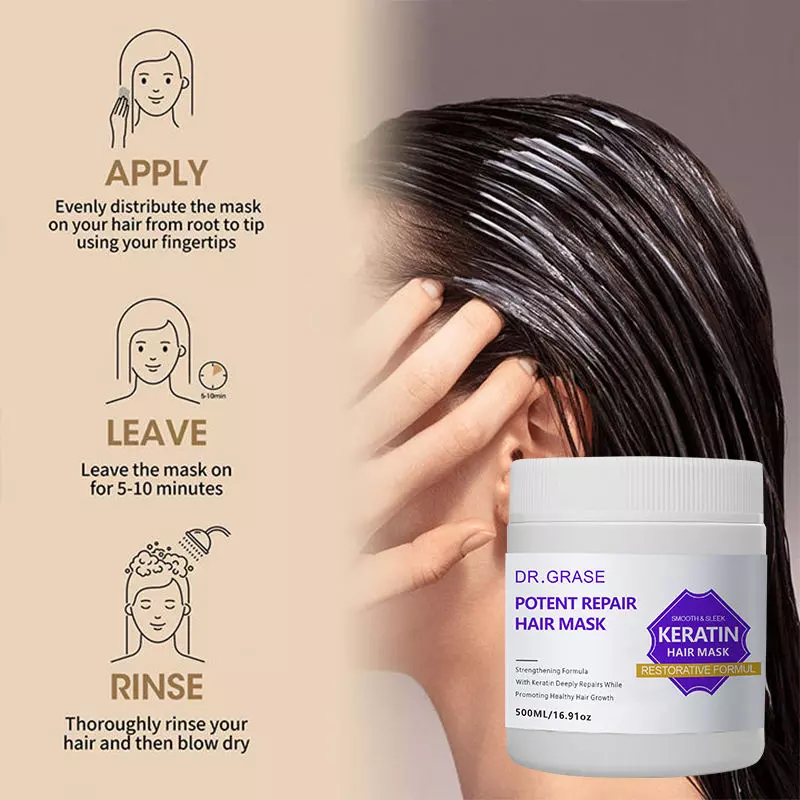 Anti-frizz smoothing mask