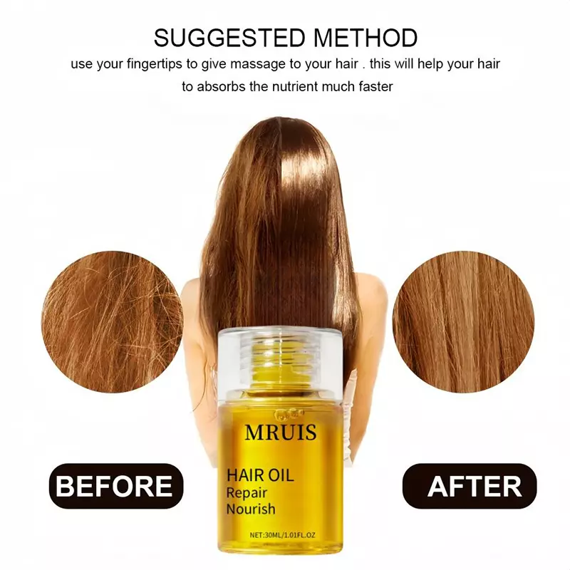 High-shine glossing hair oil