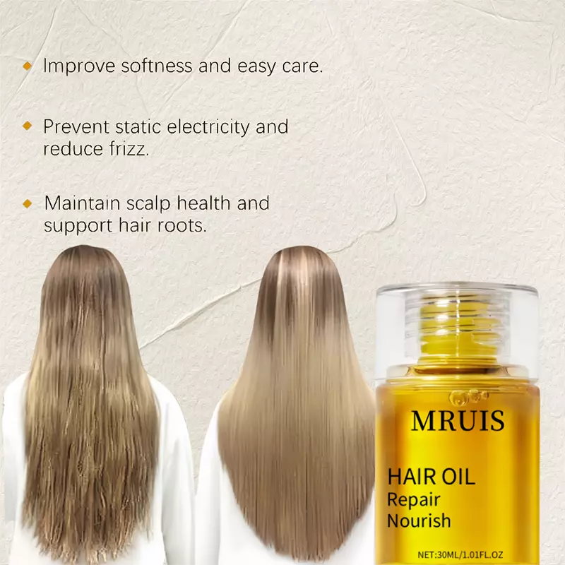 High-shine glossing hair oil