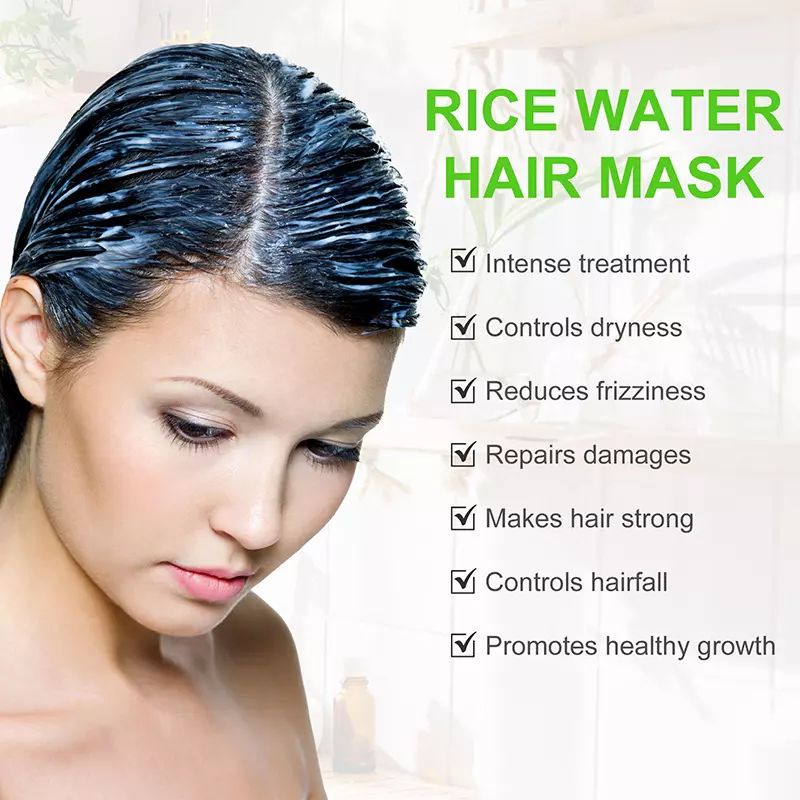 Rice water hair mask